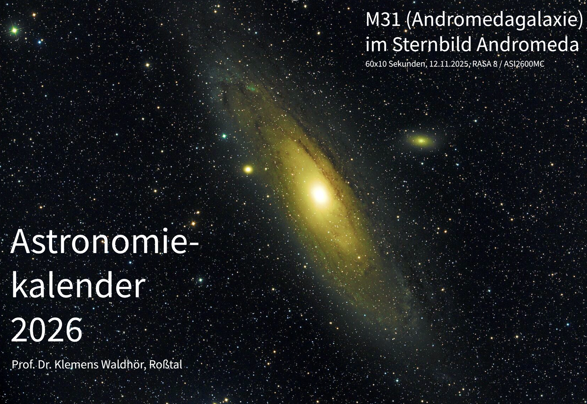 Astronomiekalender 2026 &ndash; Startmotiv